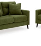 Signature Design by Ashley Bixler Sofa, Loveseat and Chair-Olive