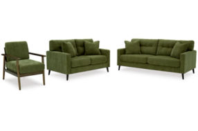 Signature Design by Ashley Bixler Sofa, Loveseat and Chair-Olive