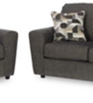 Signature Design by Ashley Cascilla Sofa and Loveseat-Slate