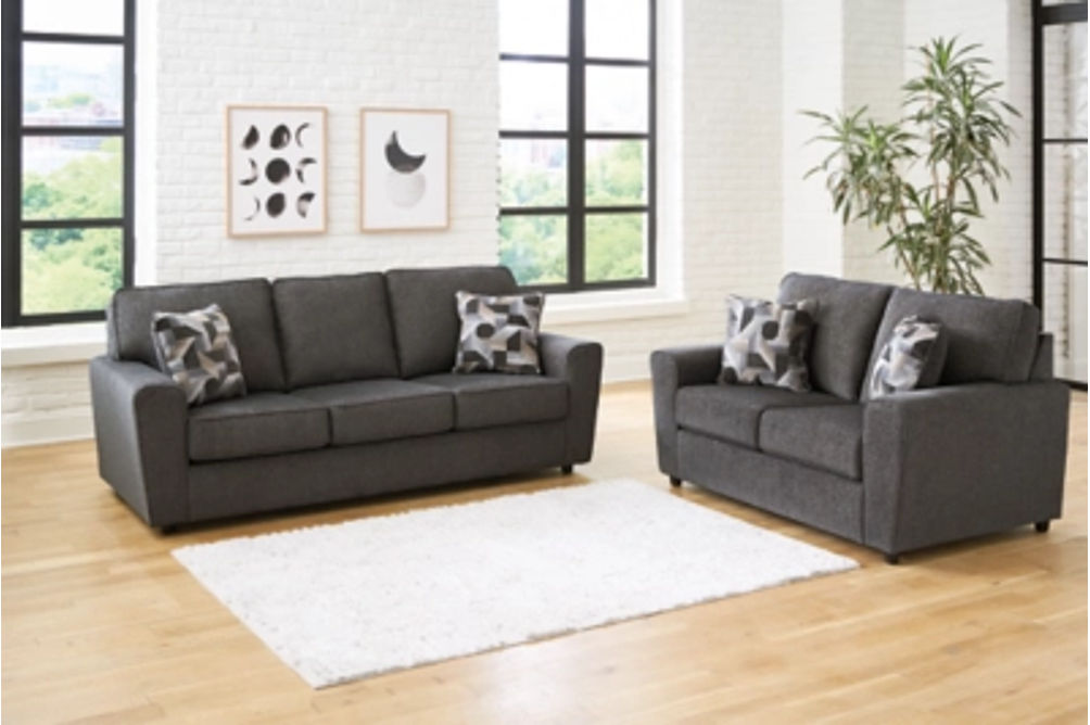 Signature Design by Ashley Cascilla Sofa and Loveseat-Slate