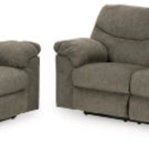 Signature Design by Ashley Alphons Reclining Sofa and Loveseat-Putty