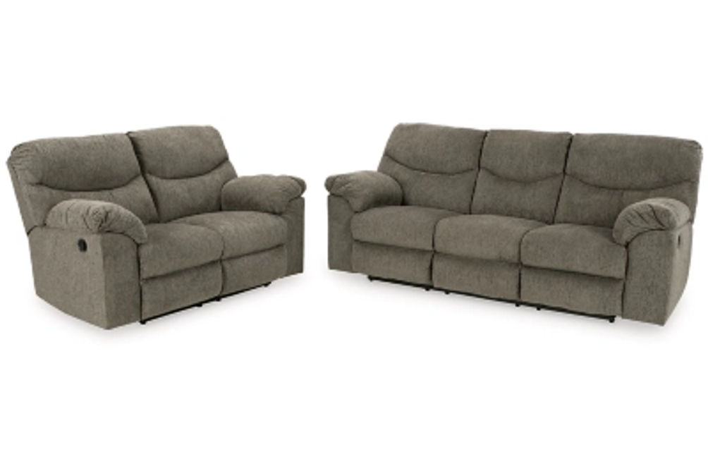 Signature Design by Ashley Alphons Reclining Sofa and Loveseat-Putty