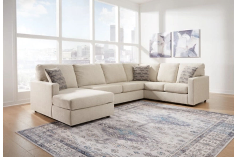 Signature Design by Ashley Edenfield 3-Piece Sectional with Chaise-Linen