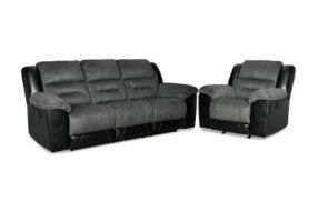 Signature Design by Ashley Earhart Reclining Sofa and Recliner-Slate