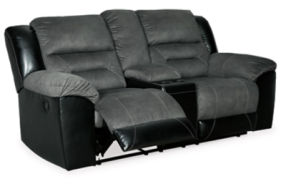 Signature Design by Ashley Earhart Reclining Loveseat and Recliner-Slate