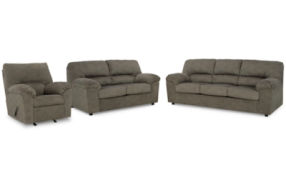 Signature Design by Ashley Norlou Sofa, Loveseat and Recliner-Flannel