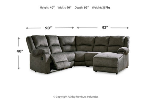 Signature Design by Ashley Benlocke 5-Piece Reclining Sectional with Chaise