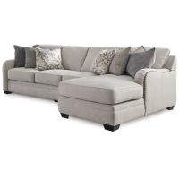 Benchcraft Dellara 3-Piece Sectional with Chaise-Chalk