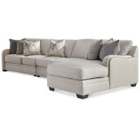 Benchcraft Dellara 3-Piece sectional with Chaise-Chalk