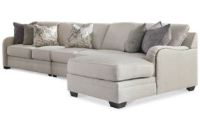 Benchcraft Dellara 3-Piece sectional with Chaise-Chalk