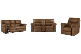 Signature Design by Ashley Boxberg Reclining Sofa, Loveseat and Recliner-Bark