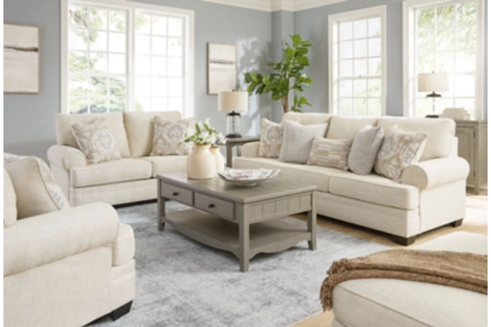 Benchcraft Rilynn Sofa, Loveseat, Oversized Chair and Ottoman-Linen