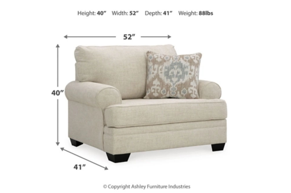 Benchcraft Rilynn Sofa, Loveseat, Oversized Chair and Ottoman-Linen