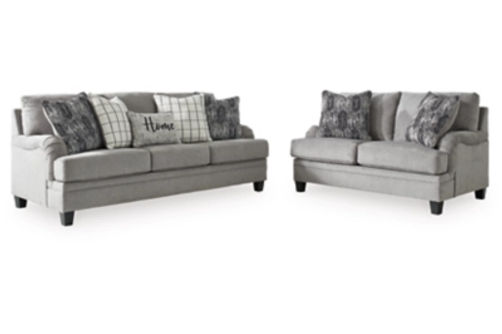 Benchcraft Davinca Sofa and Loveseat-Charcoal