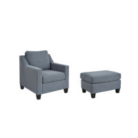 Benchcraft Lemly Chair and Ottoman-Twilight
