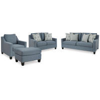 Benchcraft Lemly Sofa, Loveseat, Chair and Ottoman-Twilight