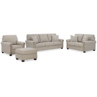 Signature Design by Ashley Gaelon Sofa, Loveseat, Chair and Ottoman-Dune