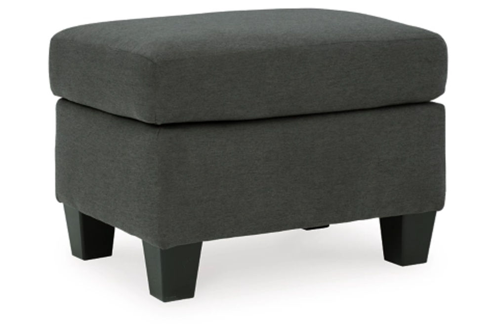 Signature Design by Ashley Bayonne Chair and Ottoman-Charcoal