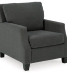 Signature Design by Ashley Bayonne Chair and Ottoman-Charcoal