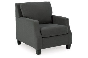 Signature Design by Ashley Bayonne Chair and Ottoman-Charcoal