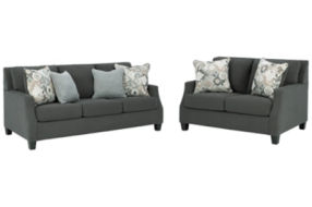 Signature Design by Ashley Bayonne Sofa and Loveseat-Charcoal