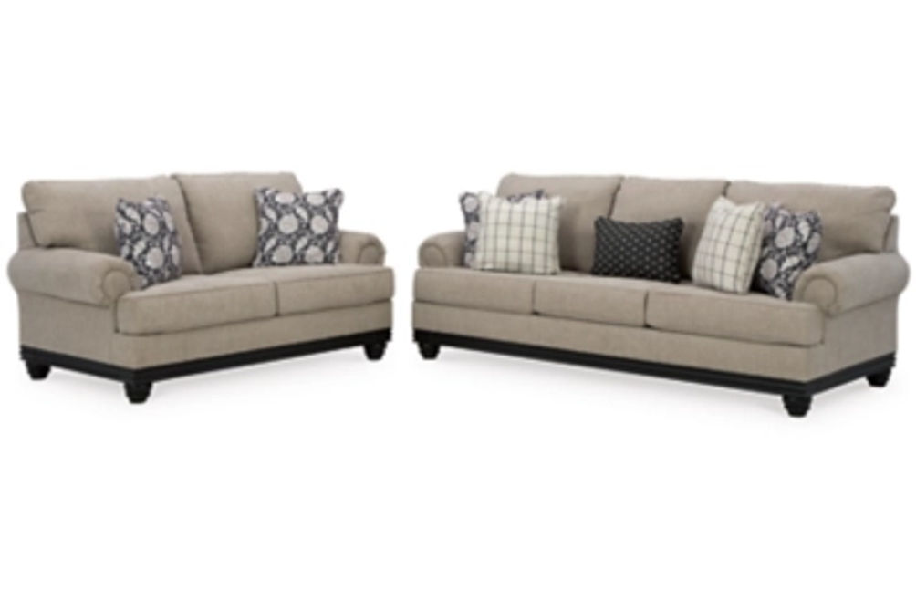 Signature Design by Ashley Elbiani Sofa and Loveseat-Alloy