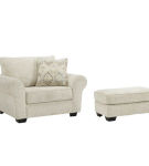 Benchcraft Haisley Oversized Chair and Ottoman-Ivory