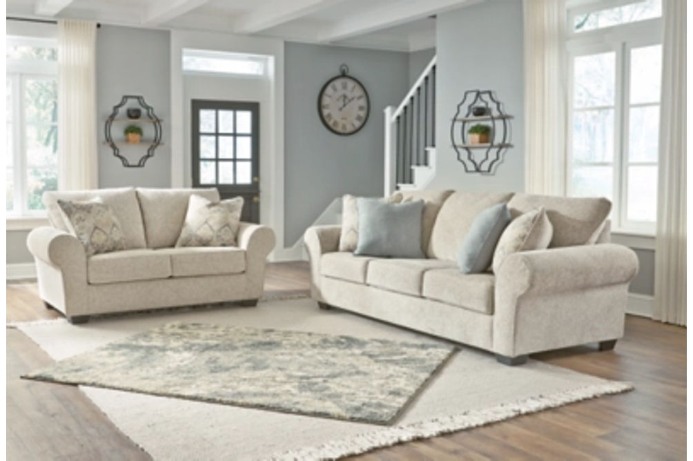 Benchcraft Haisley Sofa and Loveseat-Ivory