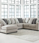 Benchcraft Ardsley 4-Piece Sectional with Chaise-Pewter