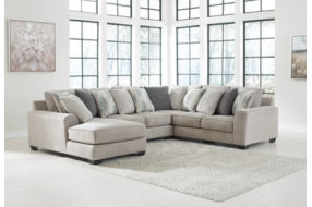 Benchcraft Ardsley 4-Piece Sectional with Chaise-Pewter