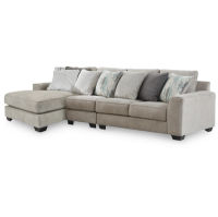 Benchcraft Ardsley 3-Piece Sectional with Chaise-Pewter