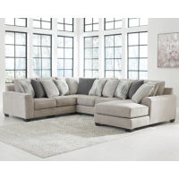 Benchcraft Ardsley 4-Piece Sectional with Chaise-Pewter