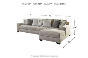 Benchcraft Ardsley 2-Piece Sectional with Chaise-Pewter