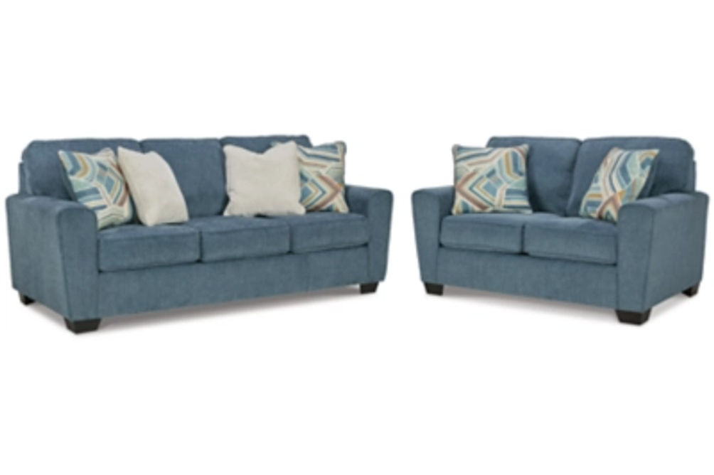 Signature Design by Ashley Cashton Sofa and Loveseat-Blue