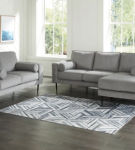 Signature Design by Ashley Hazela Sofa Chaise and Loveseat-Charcoal