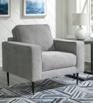 Signature Design by Ashley Hazela Chair and Ottoman-Charcoal