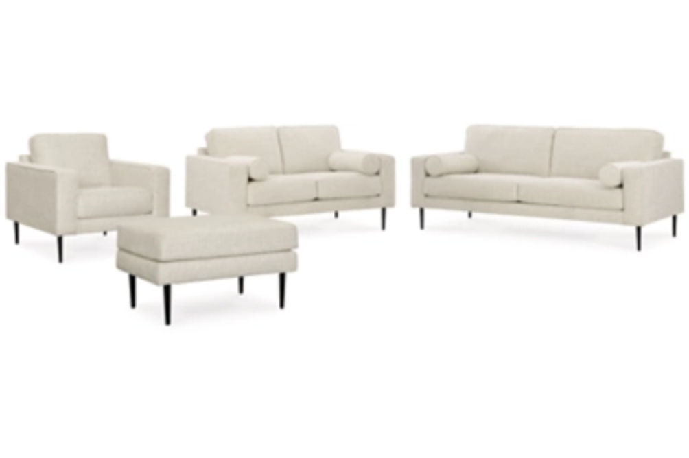 Signature Design by Ashley Hazela Sofa, Loveseat, Chair and Ottoman-Sandstone