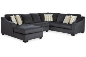 Signature Design by Ashley Eltmann 3-Piece Sectional with Chaise-Slate