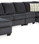 Signature Design by Ashley Eltmann 4-Piece Sectional with Chaise-Slate