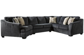 Signature Design by Ashley Eltmann 3-Piece Sectional with Cuddler-Slate