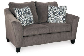 Signature Design by Ashley Nemoli Loveseat, Chair, and Ottoman-Slate