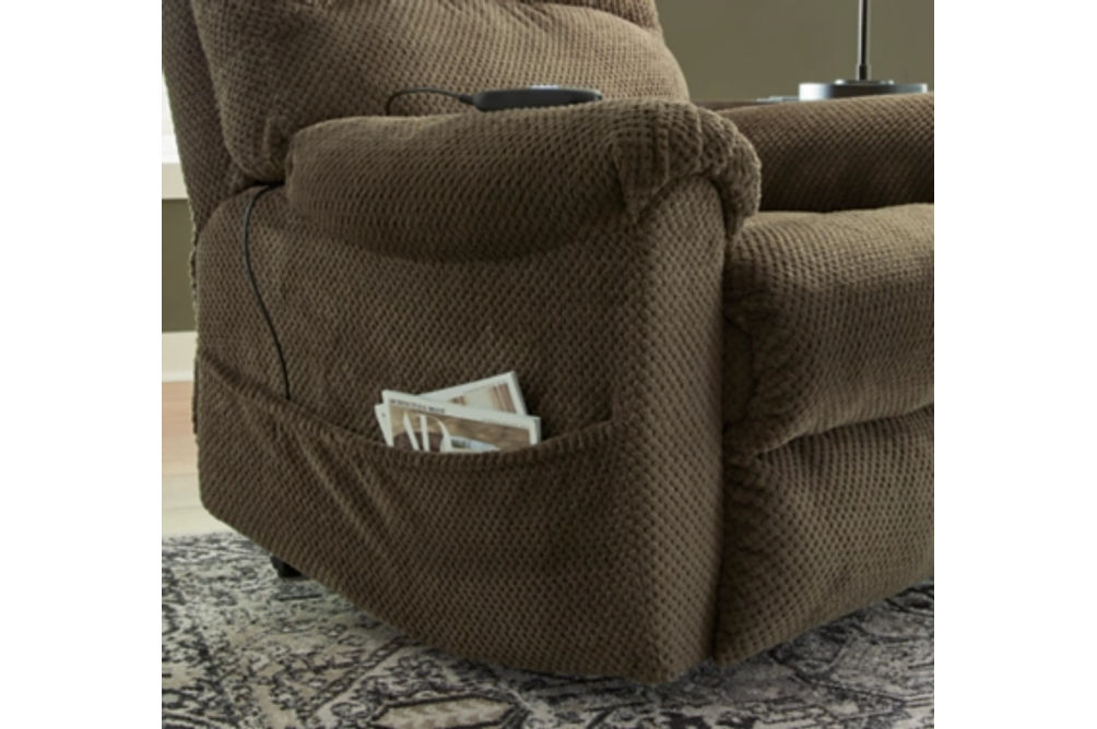 Signature Design by Ashley Shadowboxer Power Lift Recliner-Chocolate