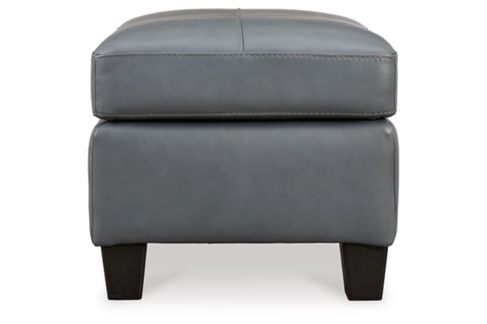 Signature Design by Ashley Genoa Oversized Chair and Ottoman-Steel