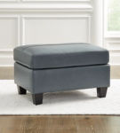 Signature Design by Ashley Genoa Oversized Chair and Ottoman-Steel