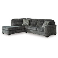 Signature Design by Ashley Lonoke 2-Piece Sectional with Chaise-Gunmetal