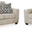 Signature Design by Ashley Lonoke Sofa and Loveseat-Parchment