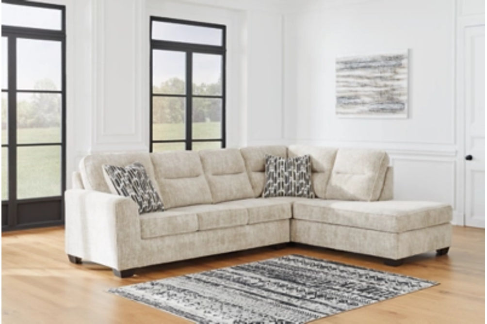 Signature Design by Ashley Lonoke 2-Piece Sectional with Chaise-Parchment