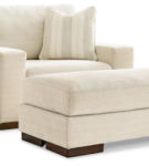 Signature Design by Ashley Maggie Oversized Chair and Ottoman-Birch