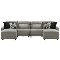 Colleyville 4-Piece Power Reclining Sectional with Chaise-Stone