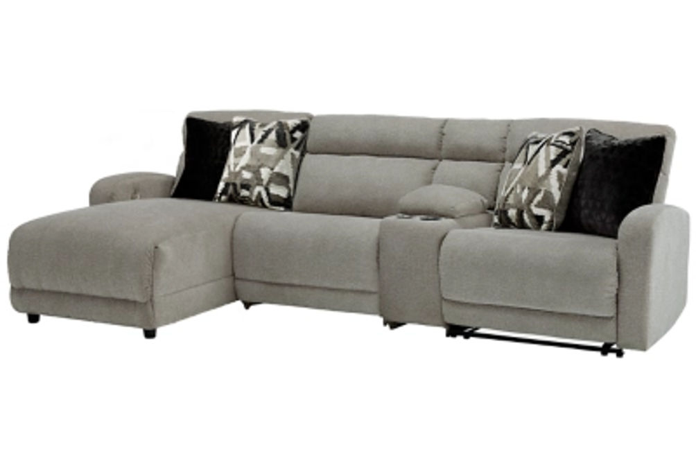 Colleyville 4-Piece Power Reclining Sectional with Chaise-Stone